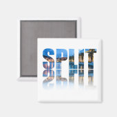 クロアチアのプロムナード文字を分割 マグネット (正面/裏面)