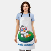 クロアチアのペンギン エプロン (着用した状態)