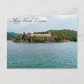 クロアチアのムリェト島にある聖マリア修道院 ポストカード (正面)