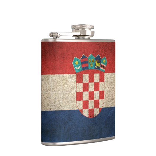 クロアチアのヴィンテージの動揺してな旗 フラスク (右)