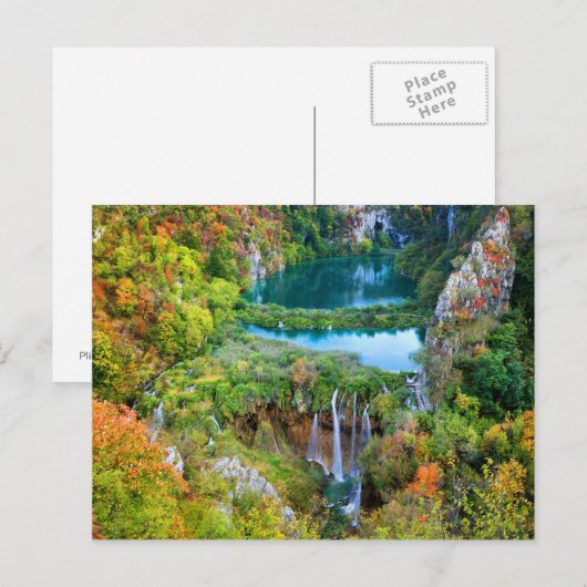 クロアチアの五湖 ポストカード (正面/裏面)
