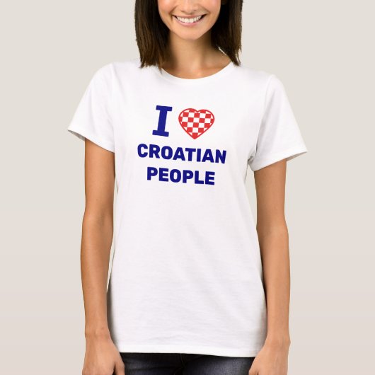 クロアチアの人々大好き Tシャツ (正面)