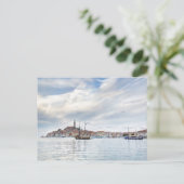 クロアチアの古いイストリアンの町ロヴィンジまたはロヴィニョ ポストカード (スタンド正面)