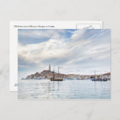 クロアチアの古いイストリアンの町ロヴィンジまたはロヴィニョ ポストカード (正面/裏面)