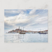 クロアチアの古いイストリアンの町ロヴィンジまたはロヴィニョ ポストカード (正面)