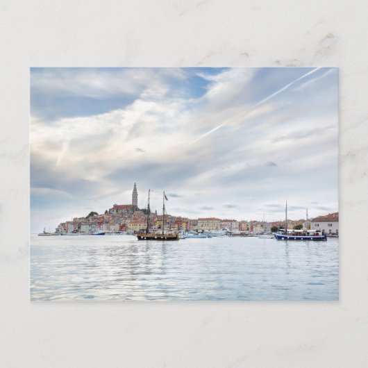 クロアチアの古いイストリアンの町ロヴィンジまたはロヴィニョ ポストカード (正面)