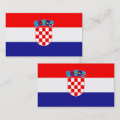 クロアチアの名刺の国旗 名刺 (正面/裏面)