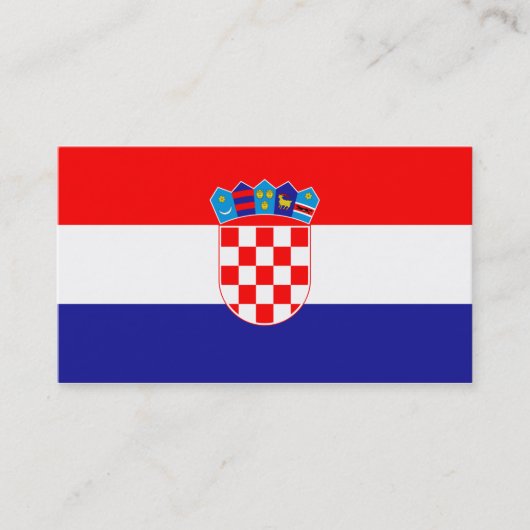 クロアチアの名刺の国旗 名刺 (正面)
