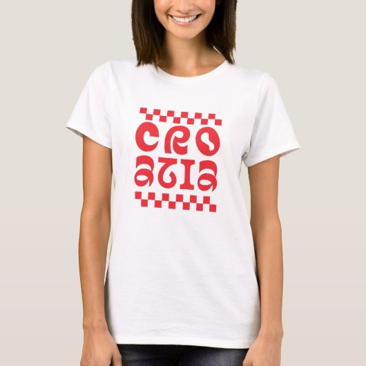 クロアチアの国ロゴデザイン Tシャツ (正面)