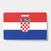 クロアチアの国旗が付いた名札 バッジ (裏面)