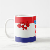 クロアチアの国旗の愛国心が強いギフト コーヒーマグカップ (左)