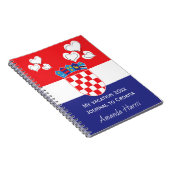 クロアチアの国旗の愛国心が強いギフト ノートブック (右側)