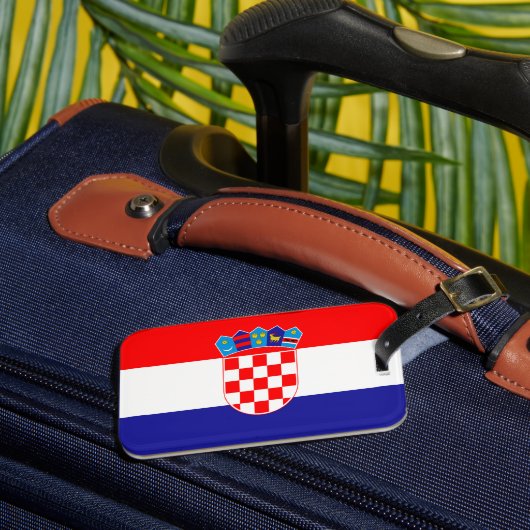 クロアチアの国旗の荷物タグ ラゲッジタグ (正面インサイチュ3)
