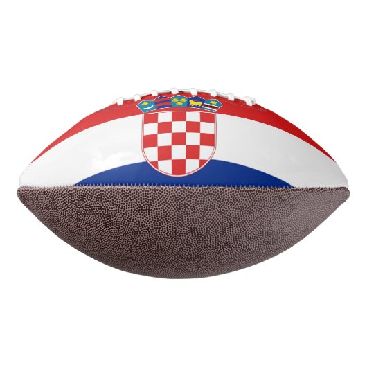 クロアチアの国旗を掲げた愛国的なアメリカンフットボール アメリカンフットボール (回転270)