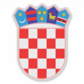 クロアチアの国旗・エンブレムステッカー シール (正面)