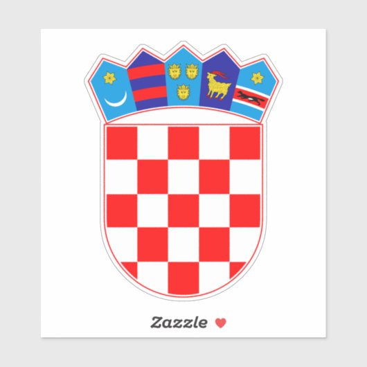 クロアチアの国旗・エンブレムステッカー シール (シート)