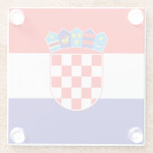 クロアチアの国旗 ガラスコースター (裏面)