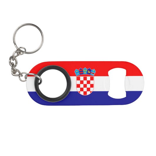 クロアチアの国旗 キーホルダー栓抜き (正面(横))