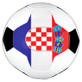 クロアチアの国旗 サッカーボール (回転)