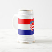 クロアチアの国旗 ビールジョッキ (正面左)