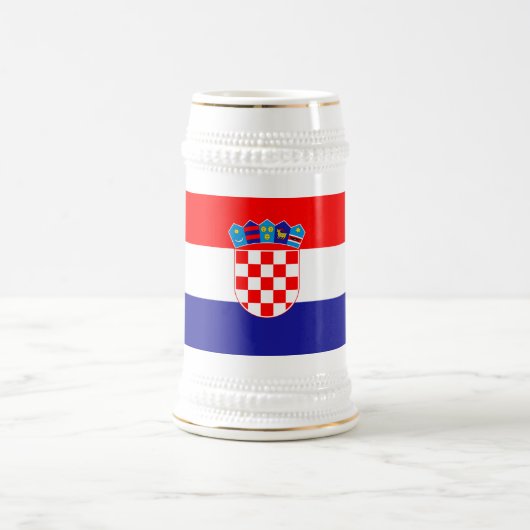 クロアチアの国旗 ビールジョッキ (中央)