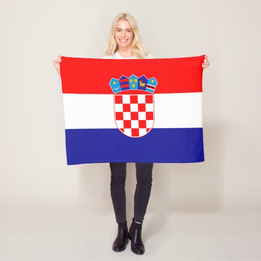 クロアチアの国旗 フリースブランケット (インサイチュ)