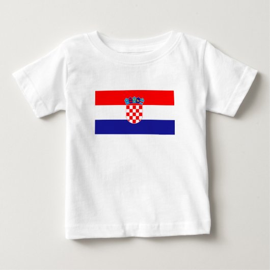 クロアチアの国旗 ベビーTシャツ (正面)