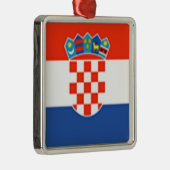 クロアチアの国旗 メタルオーナメント (右)