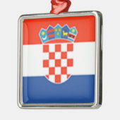 クロアチアの国旗 メタルオーナメント (左)