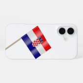 クロアチアの国旗 iPhone 16ケース (裏面横)