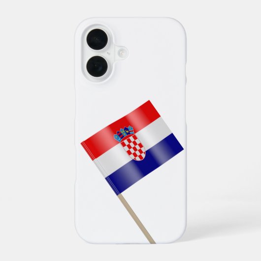 クロアチアの国旗 iPhone 16ケース (裏面)