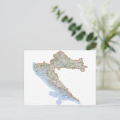 クロアチアの地図 ポストカード (スタンド正面)