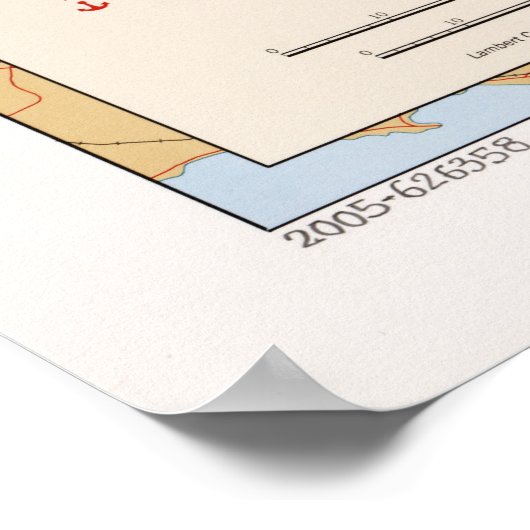 クロアチアの地図(1995年) ポスター (角)