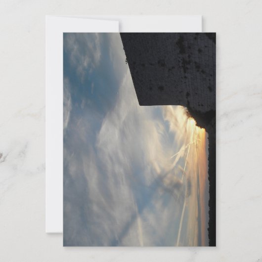 クロアチアの夕日 カード (正面)