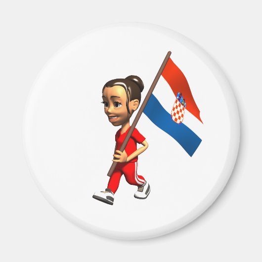 クロアチアの少女 マグネット (正面)