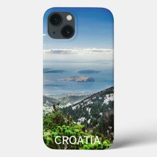 クロアチアの山からの海の眺め iPhone 13ケース