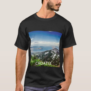 クロアチアの山からの海の眺め Tシャツ