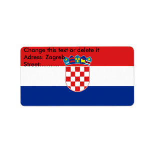 クロアチアの旗が付いているカスタムなラベル ラベル
