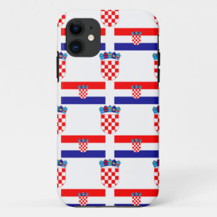 クロアチアの旗そして頂上 iPhone 11 ケース