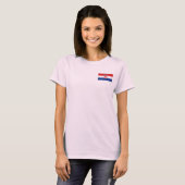クロアチアの旗と地図のTシャツ Tシャツ (正面フル)