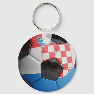 クロアチアの旗のサッカーボール キーホルダー