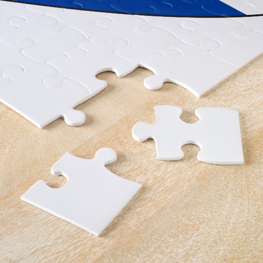 クロアチアの旗のシンプル ジグソーパズル (側面)