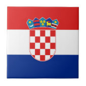 クロアチアの旗のセラミックタイル タイル (正面)
