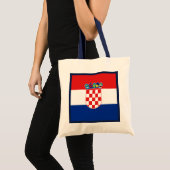 クロアチアの旗のバッグ トートバッグ (正面(商品))