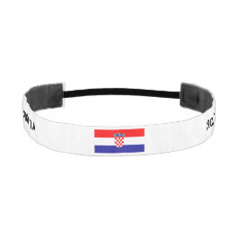 クロアチアの旗のヘッドバンド アスレチックヘッドバンド