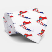 クロアチアの旗の地図HR Hrvatska ネクタイ (ロール)
