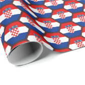 クロアチアの旗の蜜蜂の巣の包装紙 ラッピングペーパー (ロールコーナー)