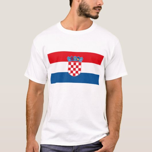 クロアチアの旗のTシャツ Tシャツ (正面)