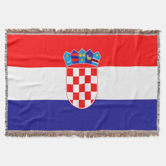 クロアチアの旗 スローブランケット (正面)