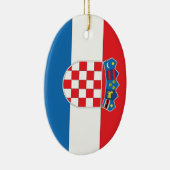 クロアチアの旗 セラミックオーナメント (右)